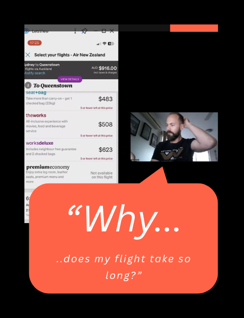Image of a live usability recording session